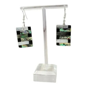 Rectangle Abalone Earrings Natural Shell Earrings